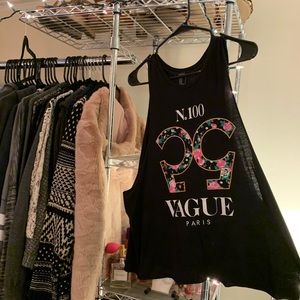 forever 21 Vague Paris cut off tank